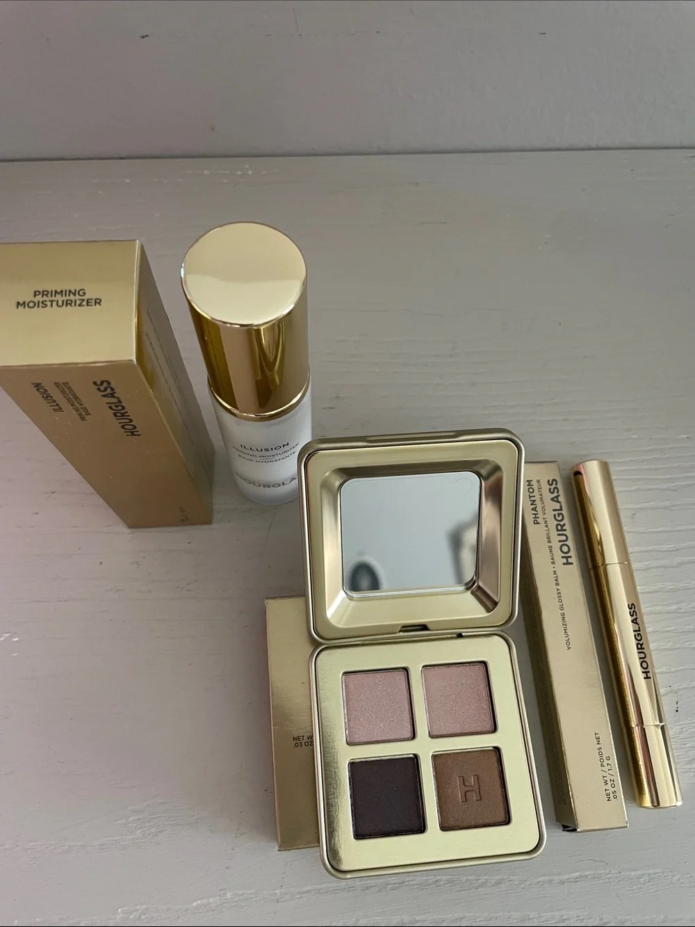Hourglass Eyeshadow Quad in Soft Pink, Rose, Mauve & Brown